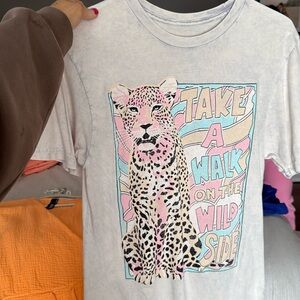 Pastel colored cheetah Graphic tshirt